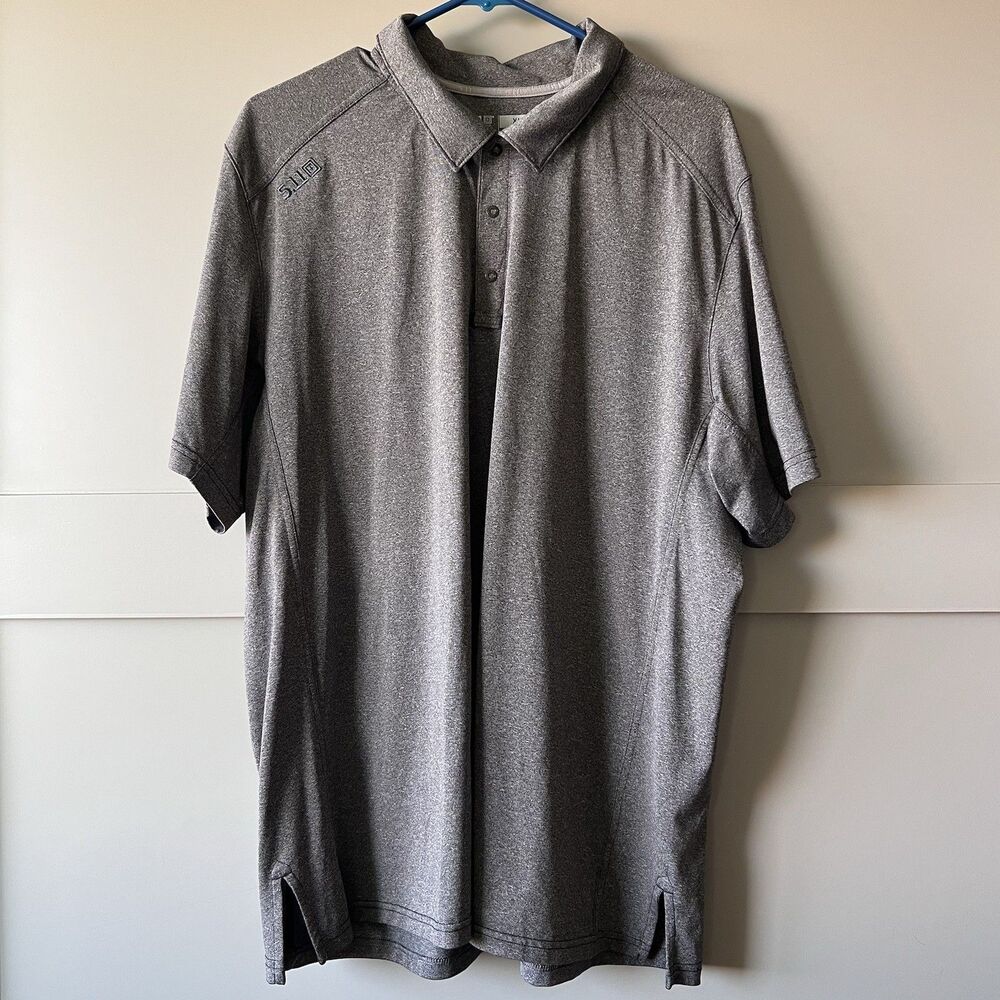 5.11 Tactical Series Men‎ Performance Short Sleeve Polo Gray XL Outdoor Workwear
